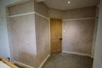 Wall plastered and new lights fitted and wired