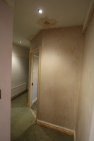 Wall plastered and new lights fitted and wired