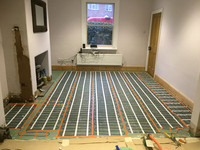 Laying Heat Mat to Dining Area