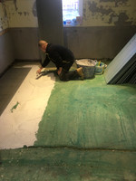 Laying Heat Mat to Kitchen Area