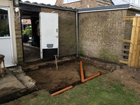 Drains for new Wetroom in place