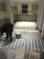 Laying Heat Mat Dining Area